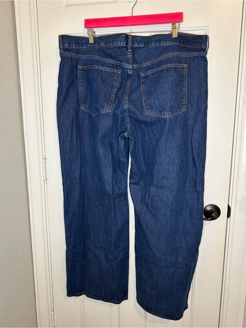 NWT Abercrombie & Fitch Dark Wash Curve Love The Ultra Loose Low Rise Sz 34 / 18 - Picture 5 of 8